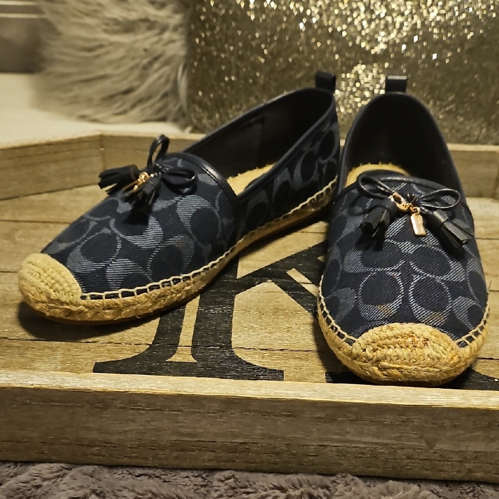 Women's Coach Denim Espadrille Flats